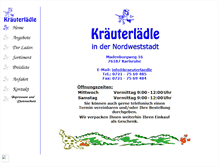 Tablet Screenshot of krauterlaedle.de